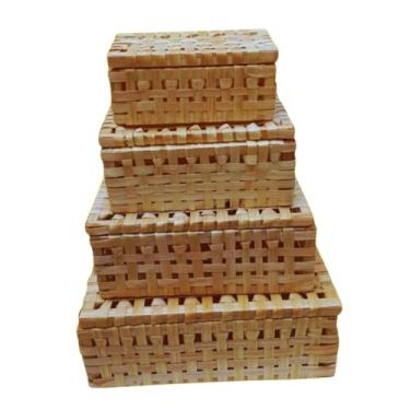 Imagem de Baú de Palha Cesto de Festa Produto | Organizador Multiuso Decorativo | #Arthplast (Cesto Quadrado, 4 Tamanhos P,M,G,GG)