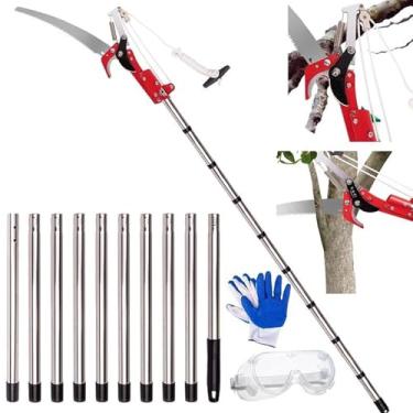 Imagem de Serra de Pólo Extensível para Podar Árvores - Tesoura de Poda Leve,Ferramenta De Corte De Galhos,Para Jardins Pomares Vinhas Grandes Propriedades E Paisagismo