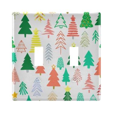 Imagem de Burbuja Capa de placa de parede para interruptor de luz de árvore de Natal, placa decorativa de parede, parafusos incluídos, 2 faixas