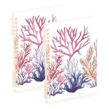 Imagem de Burbuja Cadernos com nome, papel pautado universitário A5 com 60 folhas, fichário para escritório, 2 unidades