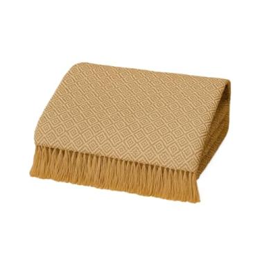 Imagem de Manta Para Sofá Decorativa Algodão Capa(Estrela2.4x1.8M Caramelo(Bege))