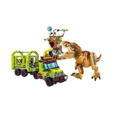 Imagem de Conjunto De Blocos De Montar Dinossauro Para Crianças Cena De Resgate 