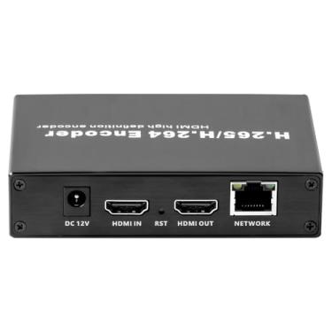 Imagem de EXVIST Codificador de vídeo H.265 1080p HDMI com saída HDMI, codificador para RTMP com slot para cartão SD máx. 128G, DDNS HTTP RTMP RTSP TS UDP para IPTV Live Streaming para YouTube Facebook