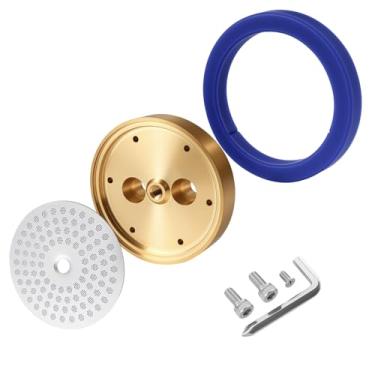 Imagem de AIYOYOLIFE Kit de ajuste de latão, tela de chuveiro de precisão de café de 55 mm e parafusos de vedação de silicone compatíveis com Gaggia Classic Pro V1 V3 Expresso Evo Substituto #: GA200IM