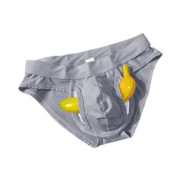 Imagem de Cueca Masculina Em Malha Respirável Com Abertura Frontal E Compartimen