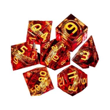 Imagem de Conjunto De Dados DnD Em Resina Senhor Dos Anéis Dados Poliedricos De 