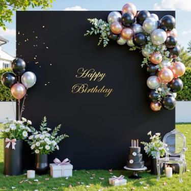 Imagem de Besutolife Capa de fundo de arco quadrado, capas de arco de elastano de 2 x 20 m, capa elástica com suporte de arco de balão para casamento, festa de aniversário, chá de bebê, cabine de fotos