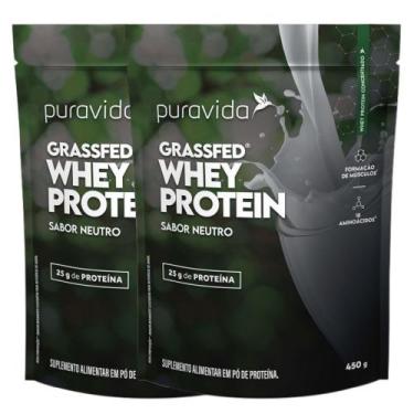 Imagem de Kit 2x Whey Protein Concentrado Neutro 450g - PuraVida