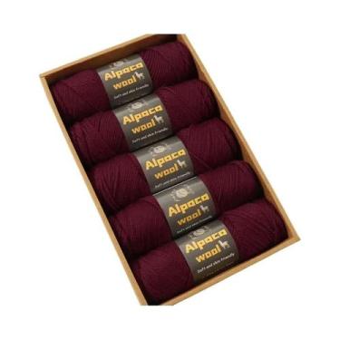 Imagem de Fio De Lã De Alpaca Multicolorido 500g 245 Kit De Tricô Grosso Para Ho