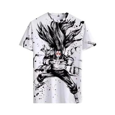Imagem de Camiseta Oversized Masculina Naruto Anime Japonês Estampa 3D Casual Ma