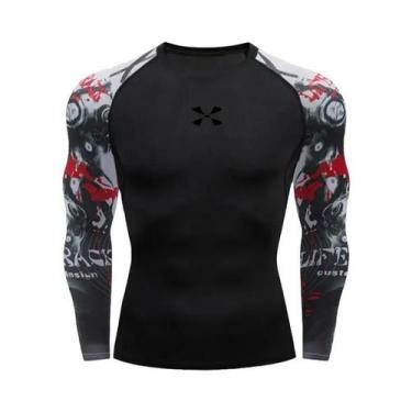 Imagem de Camiseta De Compressão Slim Fit Para Homens Cody Lundin Rash Guard Par