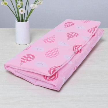 Imagem de Trocador Portátil Fraldas Impermeável Para Bebê Balão Rosa