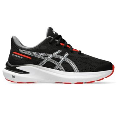 Imagem de ASICS Tênis de corrida infantil GT-1000 13 Grade escolar, Preto/Vermelho ardente, 1 Big Kid
