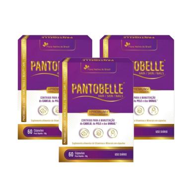 Imagem de Kit 3 Pantobelle Hair Skin & Nails Cabelo, Pele e Unha 3x60cps Flora Nativa-Unissex