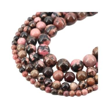 Imagem de Contas De Pedra Natural Olho De Tigre Azul, Ametista E Quartzo Rosa Pa