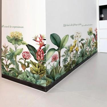 Imagem de Adesivos de parede Florais, Plantas Tropicais, Flores, 60x90cm, PVC - 