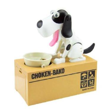 Imagem de Plástico de cachorro animado Coin Bank Funny Dog para casa de crianças