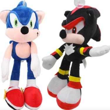 Imagem de Brinquedo de pelúcia Sonic The Hedgehog Black Shadow 30 cm, 2 unidades