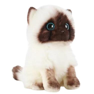 Imagem de Brinquedo de pelúcia FRANKIEZHOU Siamese Cat White de 20 cm