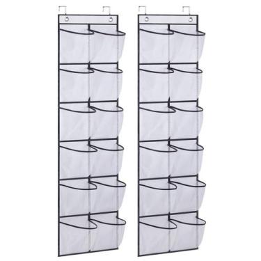 Imagem de Organizador de sapatos MISSLO Over The Door 12 grandes bolsos de malha