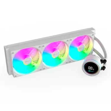 Imagem de Water Cooler Kalkan Alpha 360mm ARGB Tela Digital Amd/intel Branco Klk00049
