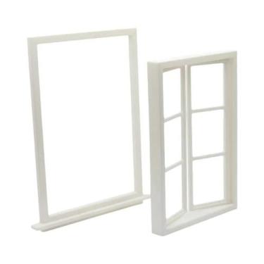 Imagem de Modelo De Moldura De Janela De Madeira Em Escala 1/12 Para Decoração D