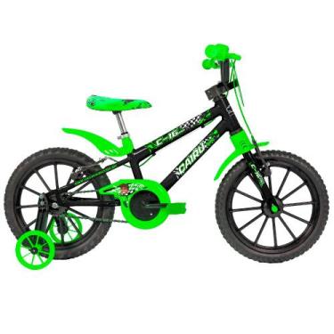 Imagem de Bicicleta Infantil Cairu C-16 ABS Aro 16, Preto com verde