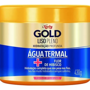 Imagem de Máscara de Tratamento Hidratação e Alinhamento 430g Niely Gold Liso Pleno com Queratina e Óleo de Argan