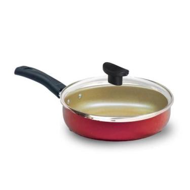 Imagem de Frigideira Alta 18 cm Teflon Antiaderente com Tampa de Vidro - Global 