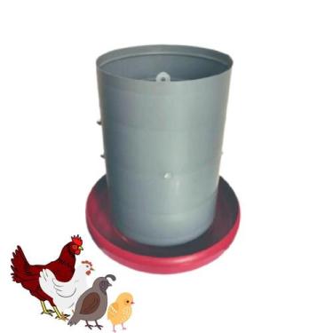 Imagem de Comedouro para aves frango plástico 5 kg (emb 05) - SEM MARCA
