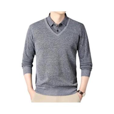 Imagem de Camisa Polo Masculina Com Forro De Fleece, Casual, Quente E Grossa Par