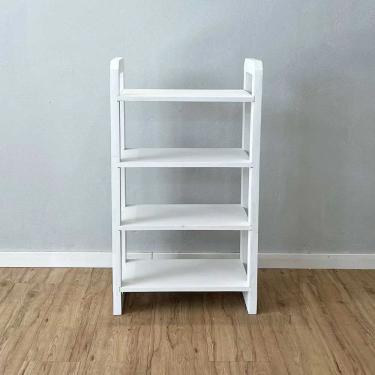 Imagem de Aparador Linea Slim 4 Prateleiras Madeira Pinus 54cm Branco Artfactory Design