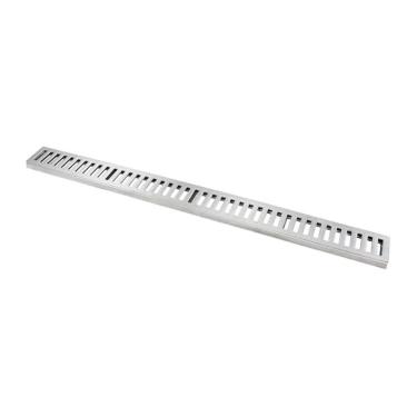 Imagem de Ralo Grelha Linear com Caixilho em Alumínio Polido 10x100cm 500KG Prata GDA