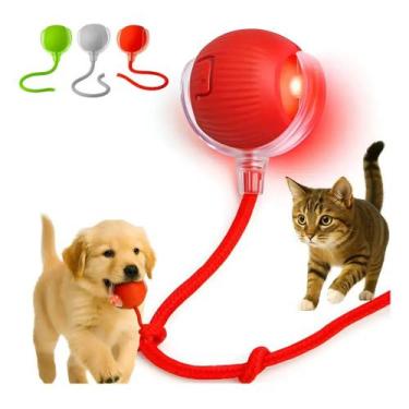 Imagem de Brinquedo Bola Pet para Cães e Gatos Bolinha Inteligente com Luz Gato 