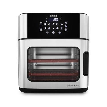 Imagem de Fritadeira Air Fryer Oven Philco PAF16A 16L Inox e Preto 1900W Painel Digital sem Óleo 127V