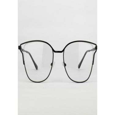 Imagem de Armação Óculos de Grau Feminina Quadrada Preta Adele-Feminino