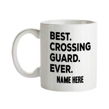 Imagem de Caneca de guarda cruzada personalizada - presentes de guarda escolar - presentes de guarda cruzada - copo de guarda de cruzamento personalizado - caneca de café de 325 ml