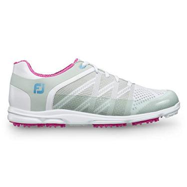 Imagem de FootJoy Tênis esportivo feminino de golfe estilo temporada anterior, Cinza-claro/baga, 6.5