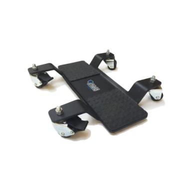Imagem de Shield Motors Base de Movimentação para Motocicleta no Cavalete Central 400 kg Aço Carbono 4 Rodas Giratórias com Trava Proteção Emborrachada 6,35 mm