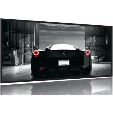 Imagem de Quadros Decorativos Ferrari Preta 130x60 Moldura Preta 2x2