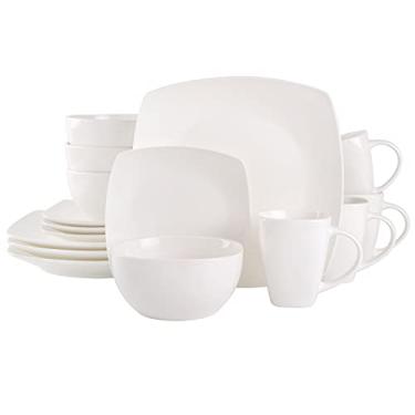 Imagem de Gibson Elite Conjunto de louça Soho Lounge Reactive Glaze para 4 (16 peças), branco