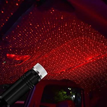Imagem de SOCAL-LED Carro USB Estrela Vermelha Projetor Luz Noturna Ajustável Interior LED Decorativo Romântico Telhado Luzes de Teto