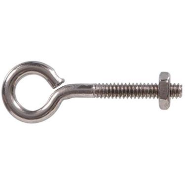 Imagem de Hillman Parafuso de olho de aço inoxidável 4283 com porca (#10-61 x 5 cm)