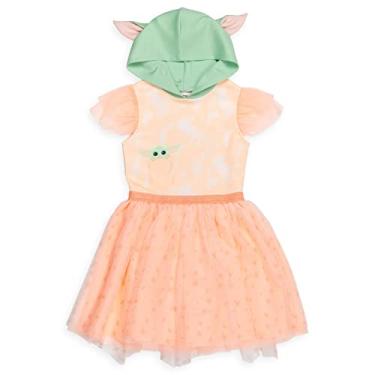 Imagem de Star Wars The Mandalorian Baby Yoda Big Girls Costume Short Sleeve Dress Pink 14-16