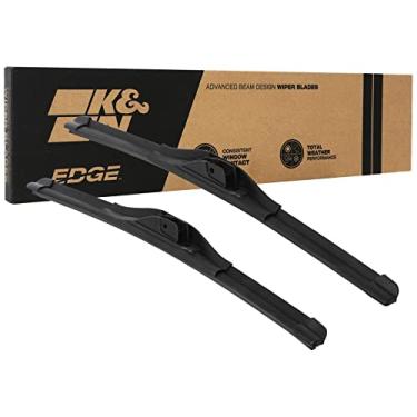 Imagem de K&N Lâminas de limpador EDGE: desempenho para todos os climas, contato superior do para-brisa, tecnologia de limpeza sem riscos: 56 cm + 48 cm (pacote com 2)