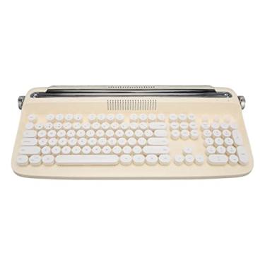 Imagem de Teclado de Máquina de Escrever Sem Fio, Teclado de Máquina de Escrever retrô B503 de 104 Teclas, Teclado de Jogo Mecânico BT5.0 para Laptop Com Smartphone (Amarelo)