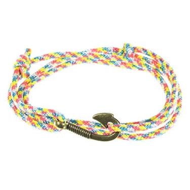 Imagem de West Coast Paracord Pulseiras femininas ajustáveis com âncora náutica e gancho de peixe – feitas de corda de nylon