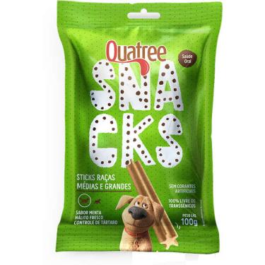 Imagem de Snack Quatree para Cães Adultos Porte Médio e Grande Sabor Menta - 100g