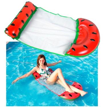 Imagem de Boia Estilo Rede - Piscinas p/se Refrescar e Relaxar Dentro da Água cor:Melancia