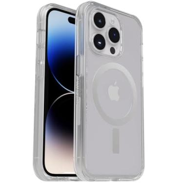 Imagem de OtterBox Capa para iPhone 14 Pro Max (apenas) Symmetry Clear Series+ - Transparente - Ultra elegante - Encaixa-se ao MagSafe - Bordas elevadas protegem a câmera e a tela - Embalagem sem varejo